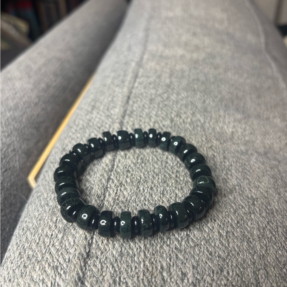 Jade and Black Beaded Bracelet